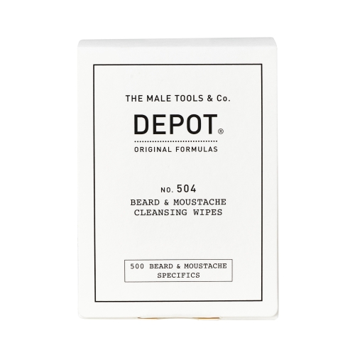 depot 504 beard & moustache cleansing wipes 12 pcs